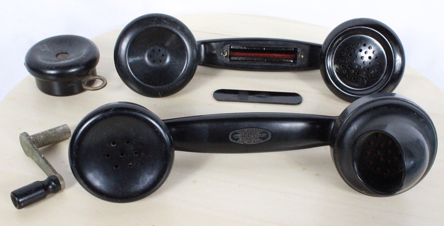 Antique 1912 Western Electric Wood Inter-phone with Siemens Handsets