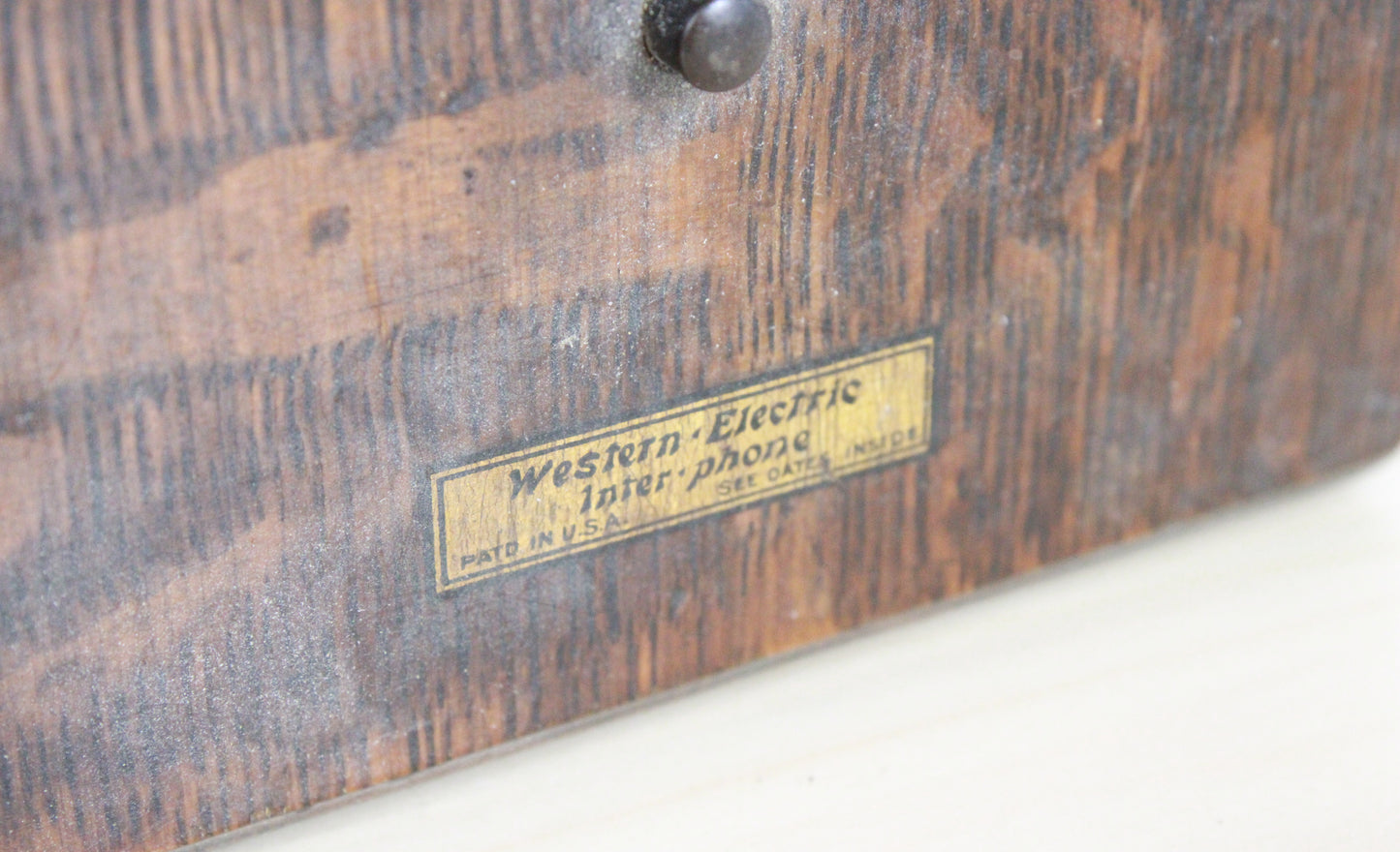 Antique 1912 Western Electric Wood Inter-phone with Siemens Handsets