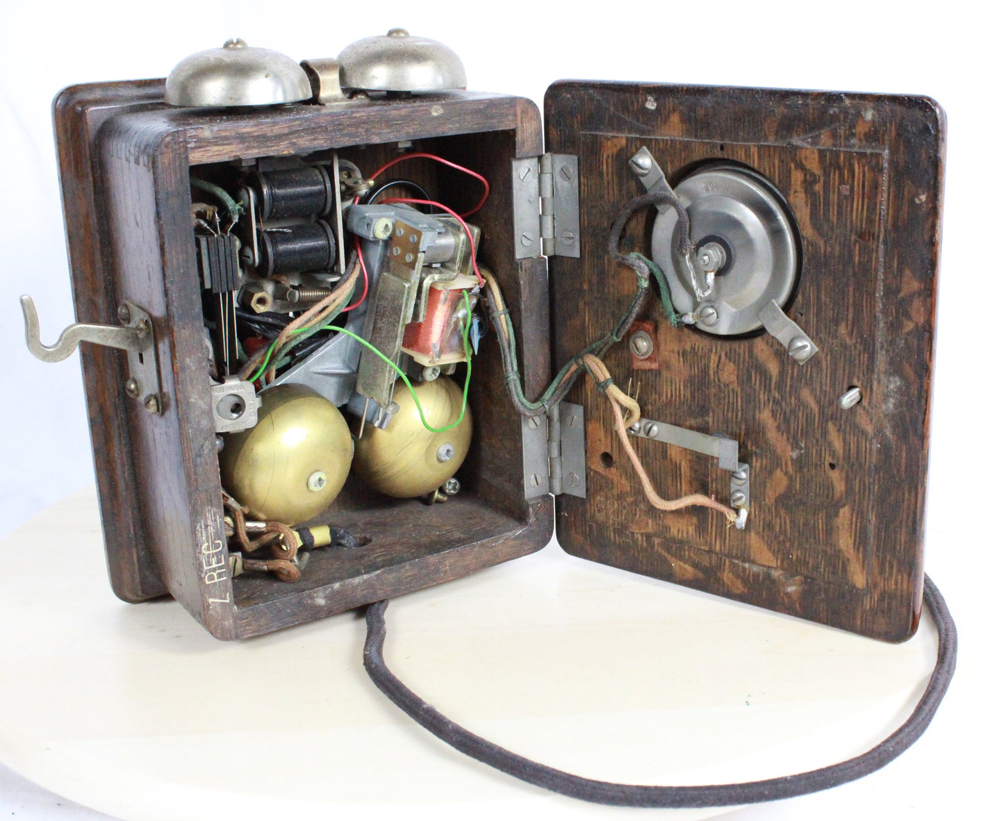 Antique 1912 Western Electric Wood Inter-phone with Siemens Handsets