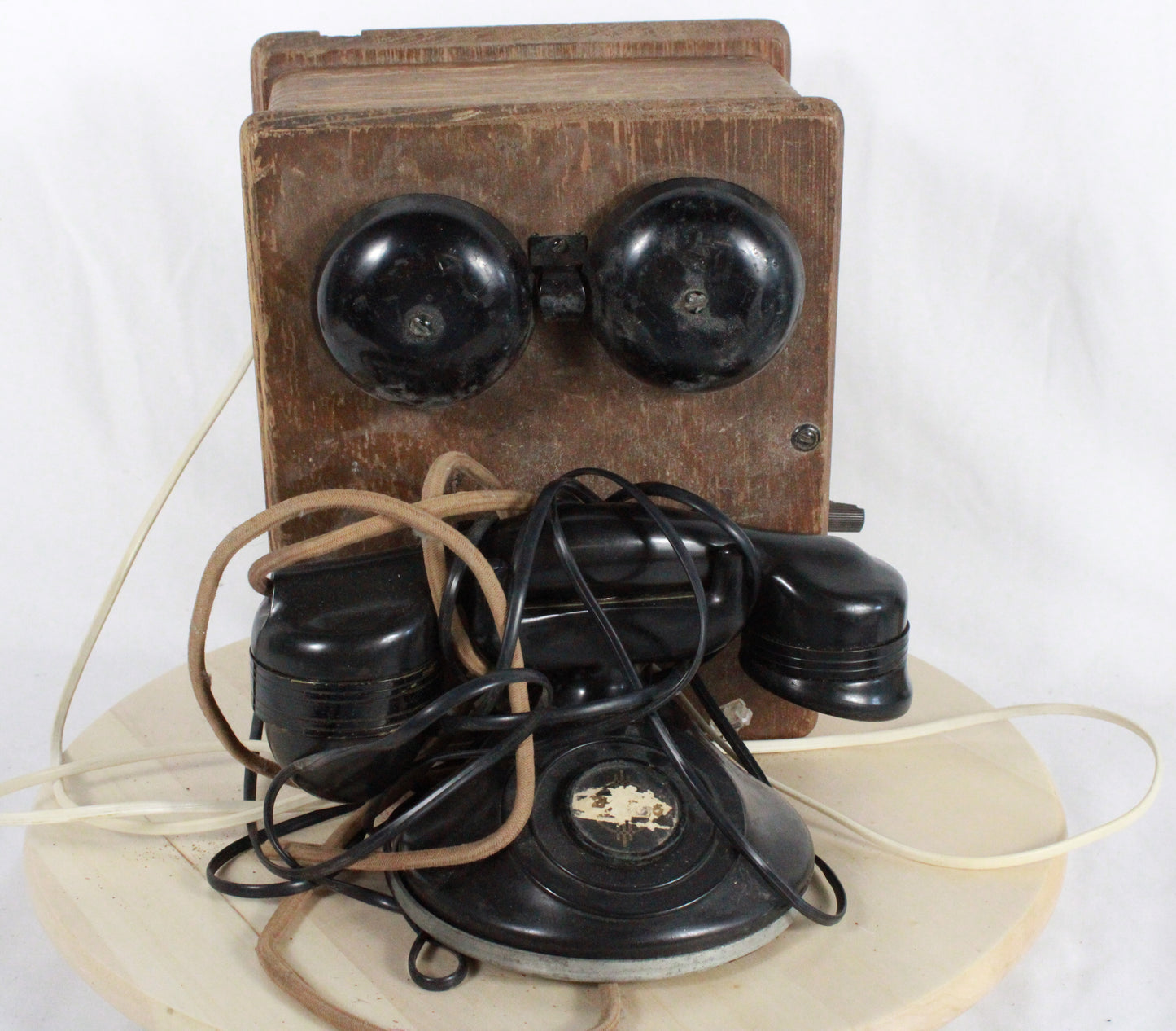 Antique Western Electric Oak Magneto Wall Telephone Box
