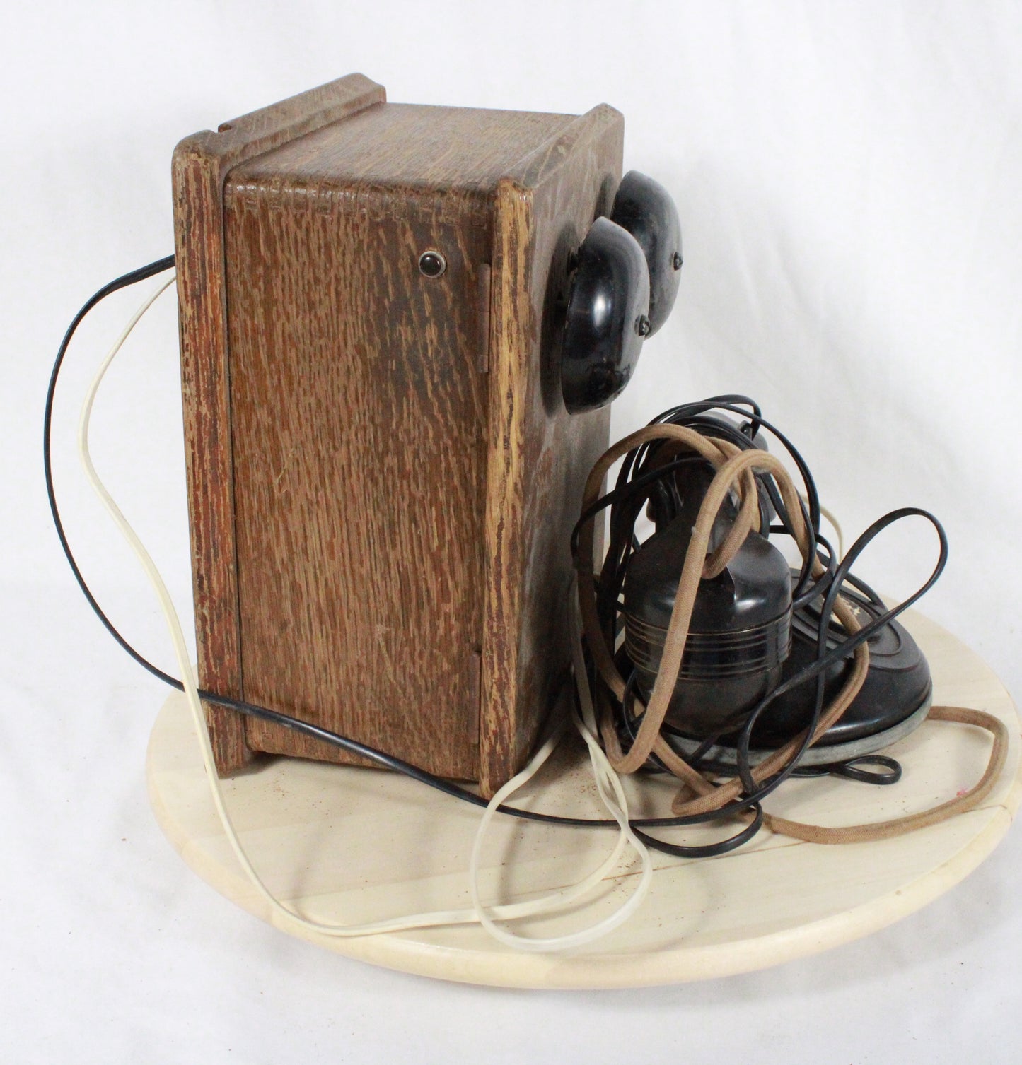 Antique Western Electric Oak Magneto Wall Telephone Box