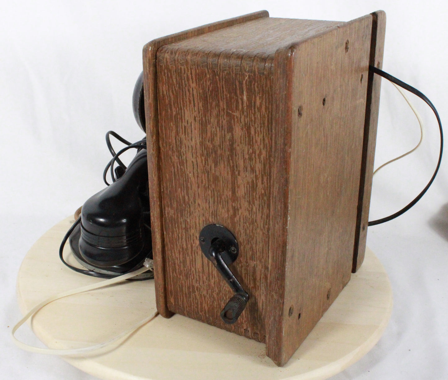 Antique Western Electric Oak Magneto Wall Telephone Box