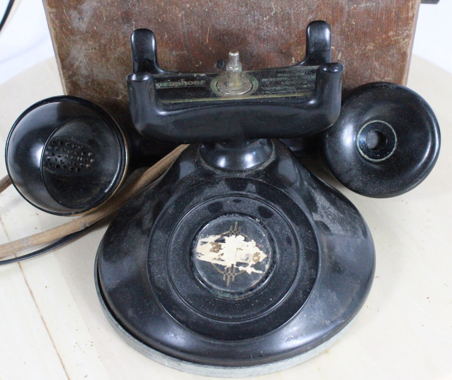 Antique Western Electric Oak Magneto Wall Telephone Box