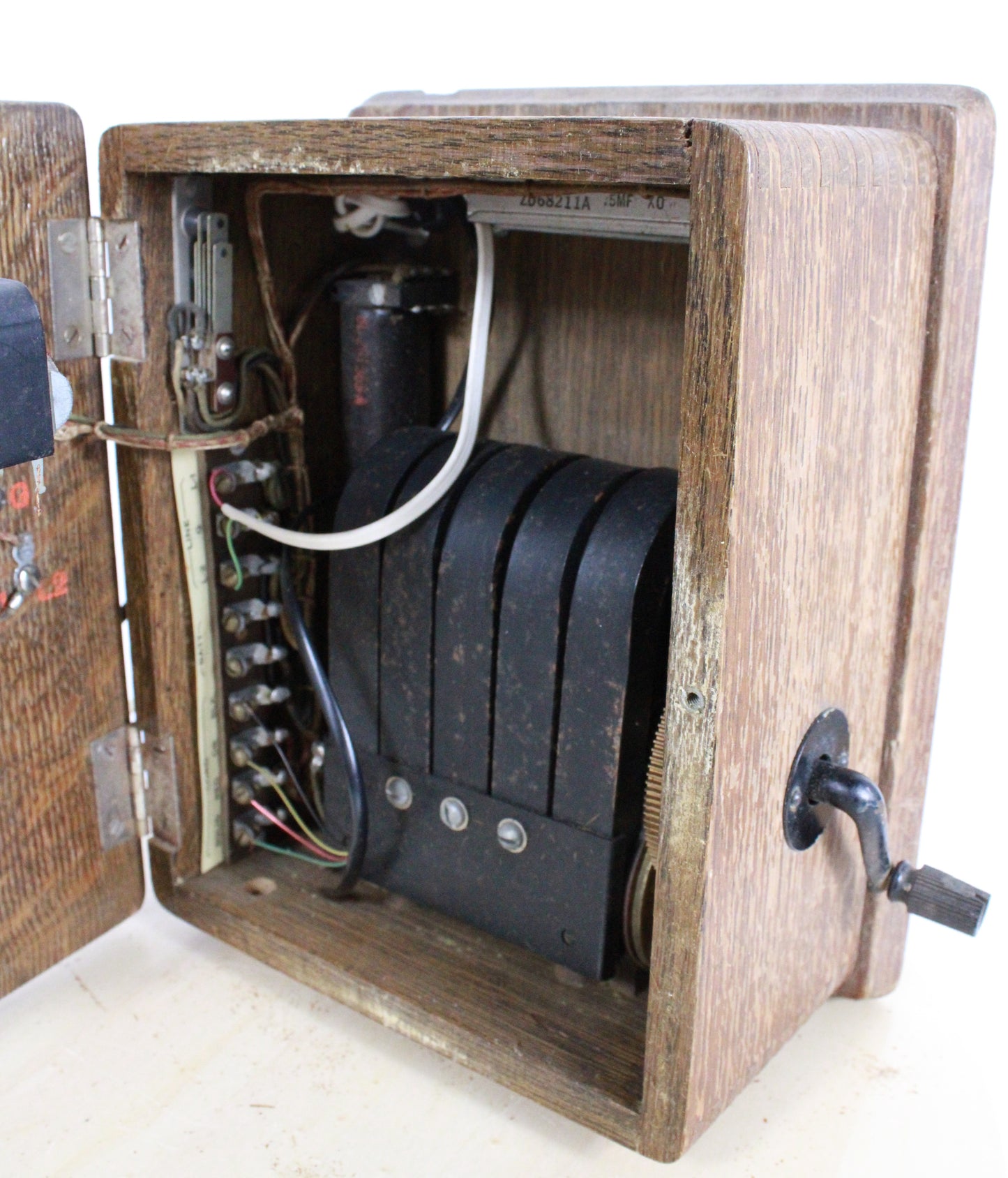 Antique Western Electric Oak Magneto Wall Telephone Box