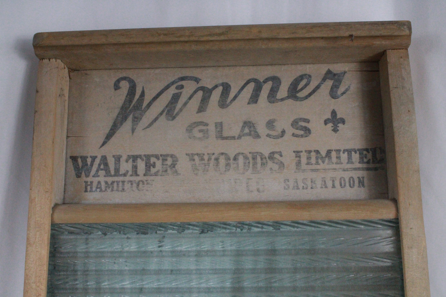Antique Winner Glass Washboard - Walter Woods Limited