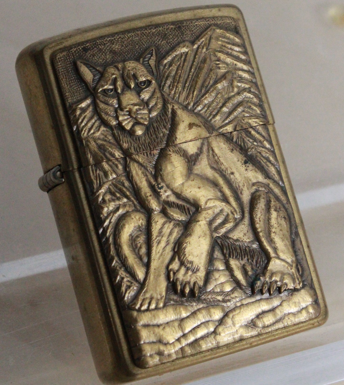 Premium Vintage Zippo Lighter featuring Bold Cougar Emblem