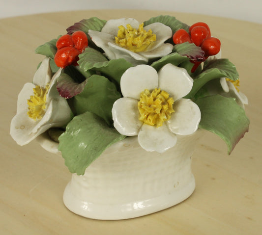 Ainsley Porcelain Flowers in Basket