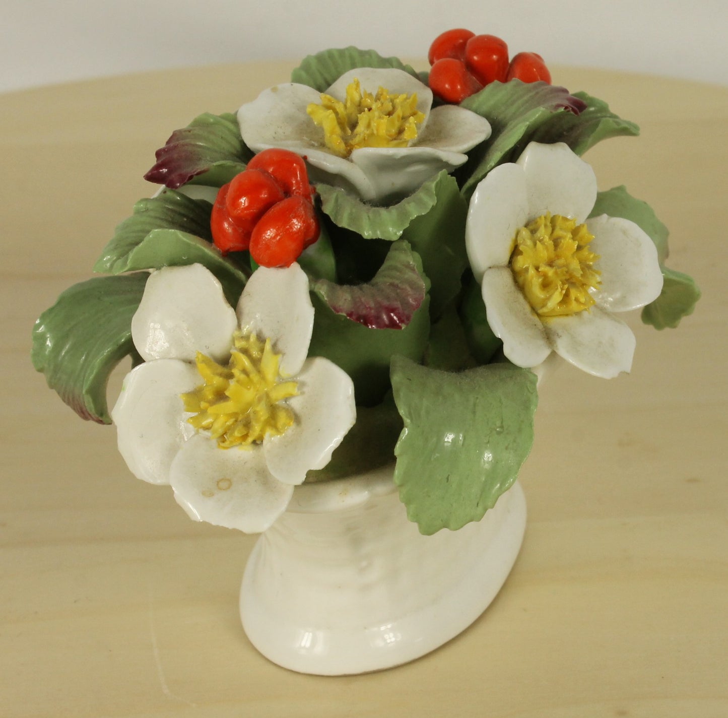 Ainsley Porcelain Flowers in Basket