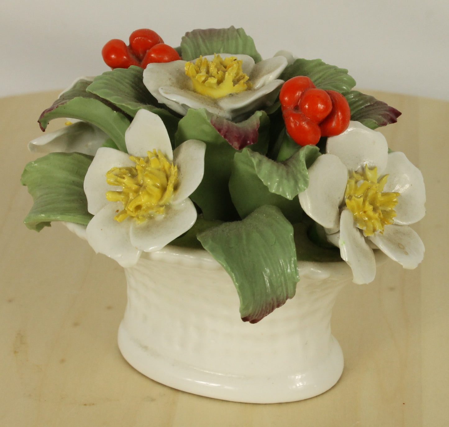 Ainsley Porcelain Flowers in Basket