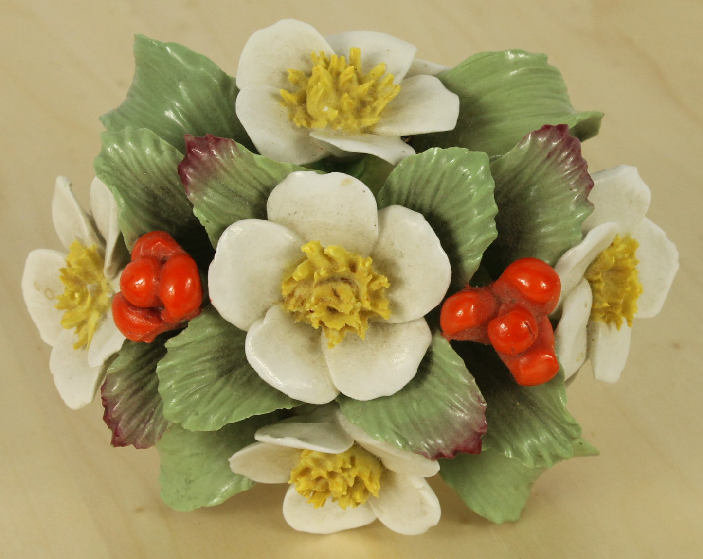 Ainsley Porcelain Flowers in Basket