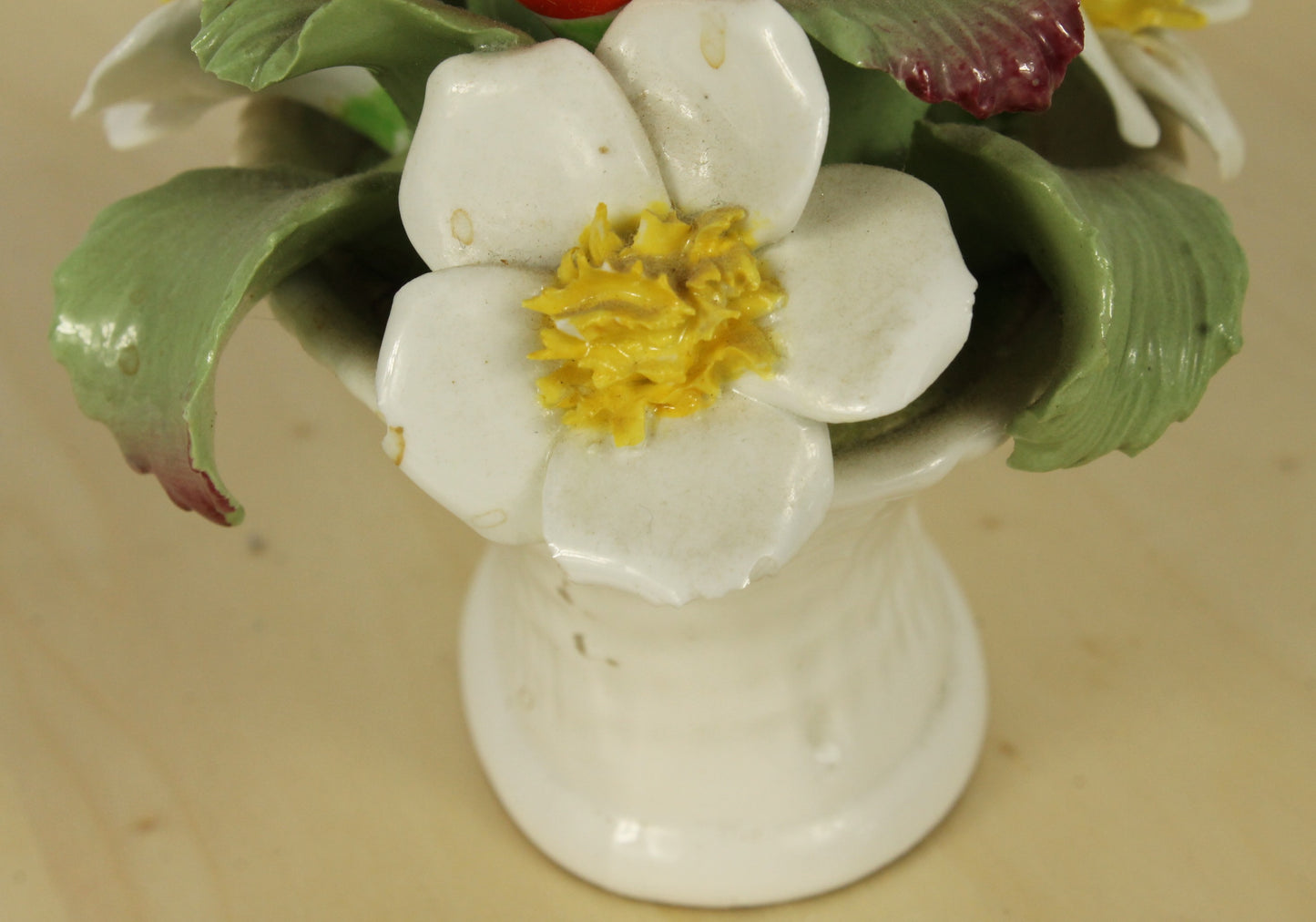 Ainsley Porcelain Flowers in Basket