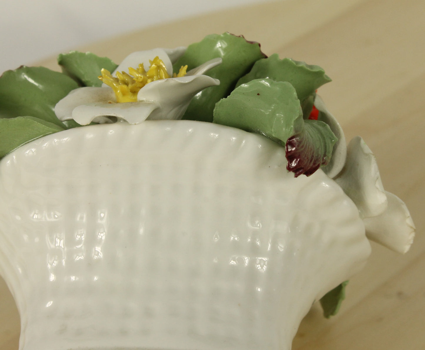 Ainsley Porcelain Flowers in Basket