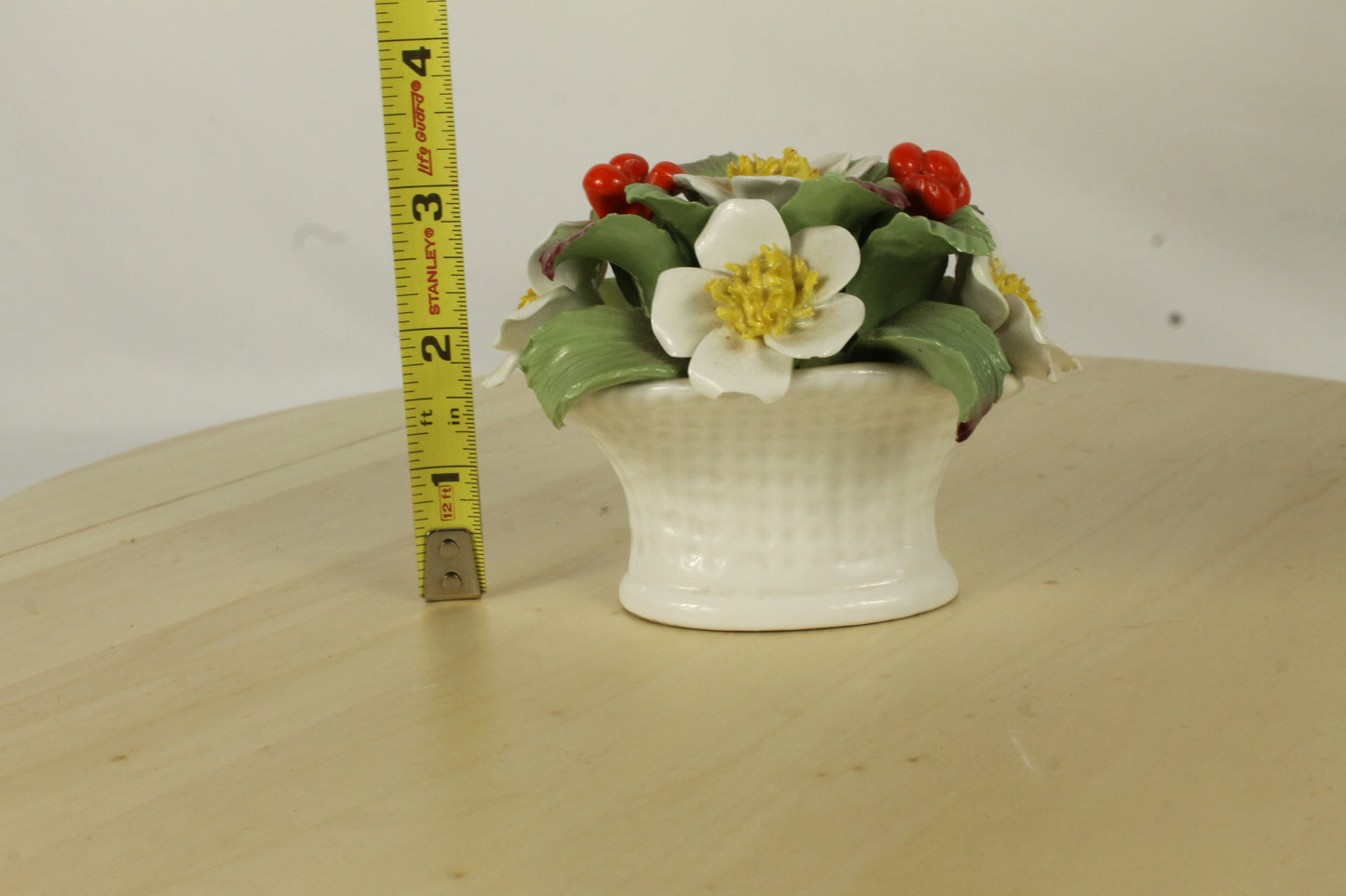 Ainsley Porcelain Flowers in Basket