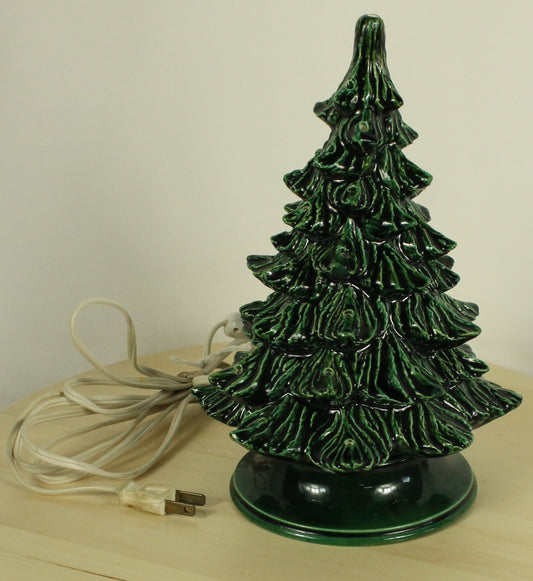 Vintage Ceramic Christmas Tree with 1979 Inscription (9.5 Inch)