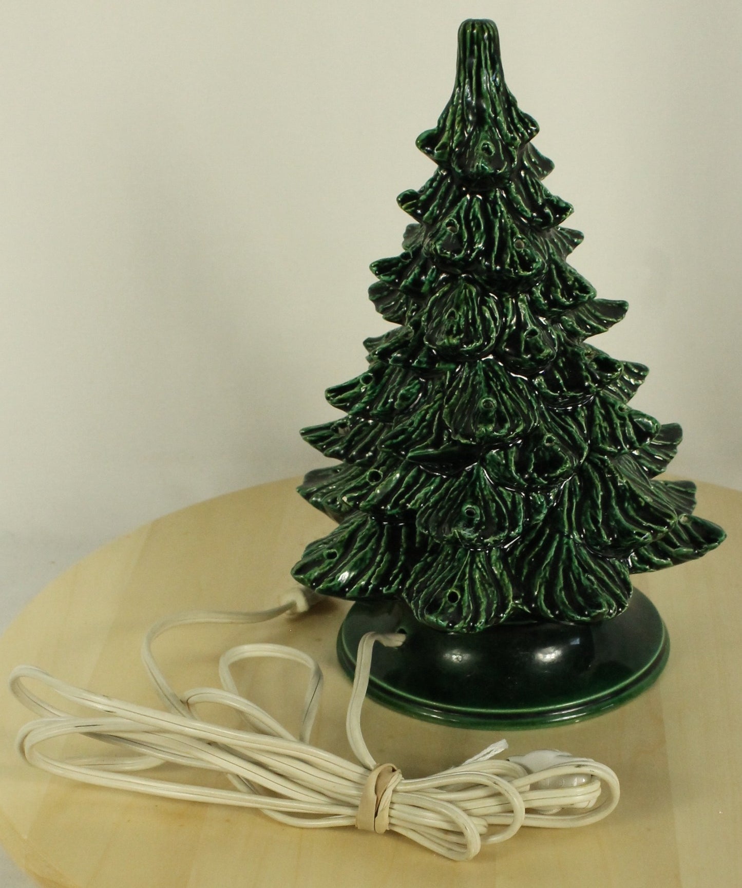 Vintage Ceramic Christmas Tree with 1979 Inscription (9.5 Inch)