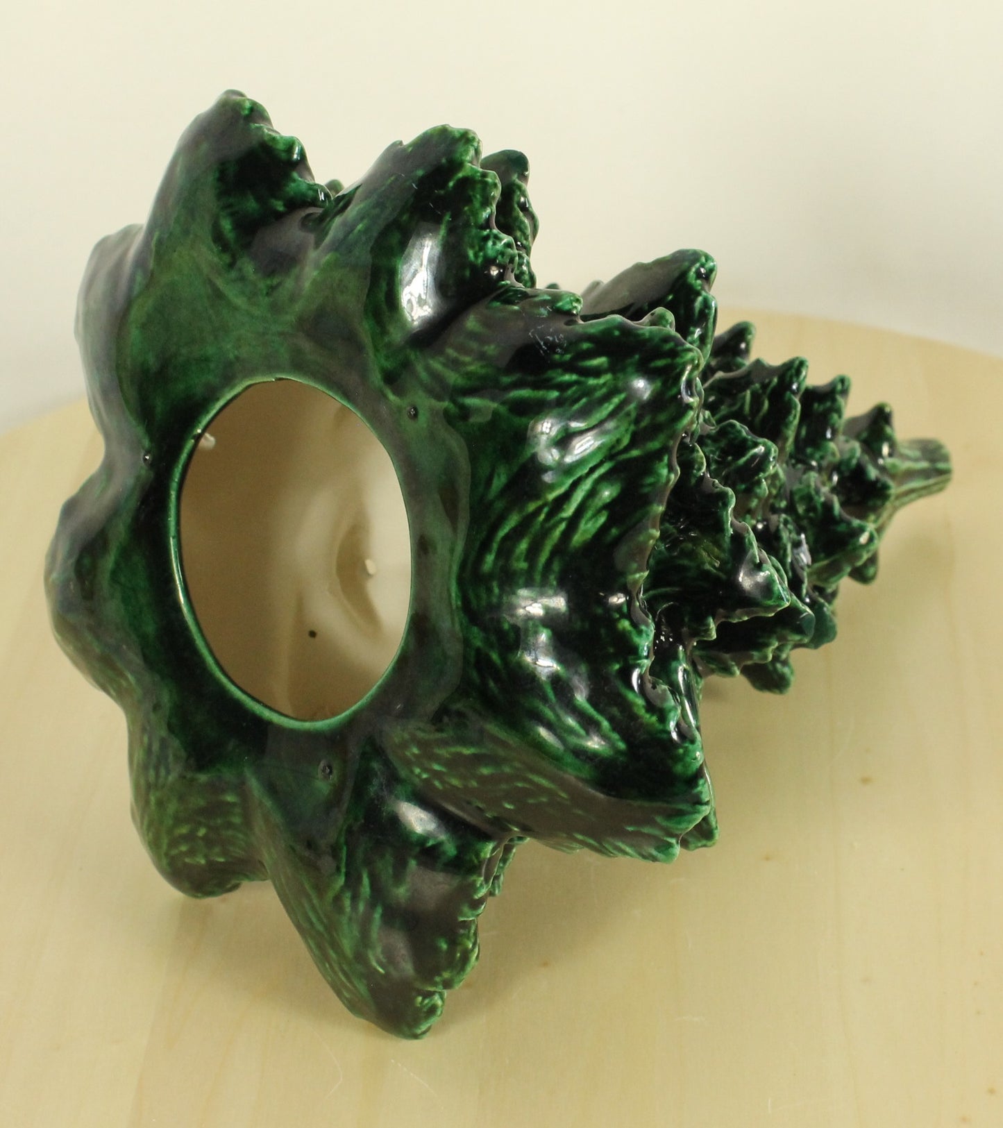 Vintage Ceramic Christmas Tree with 1979 Inscription (9.5 Inch)