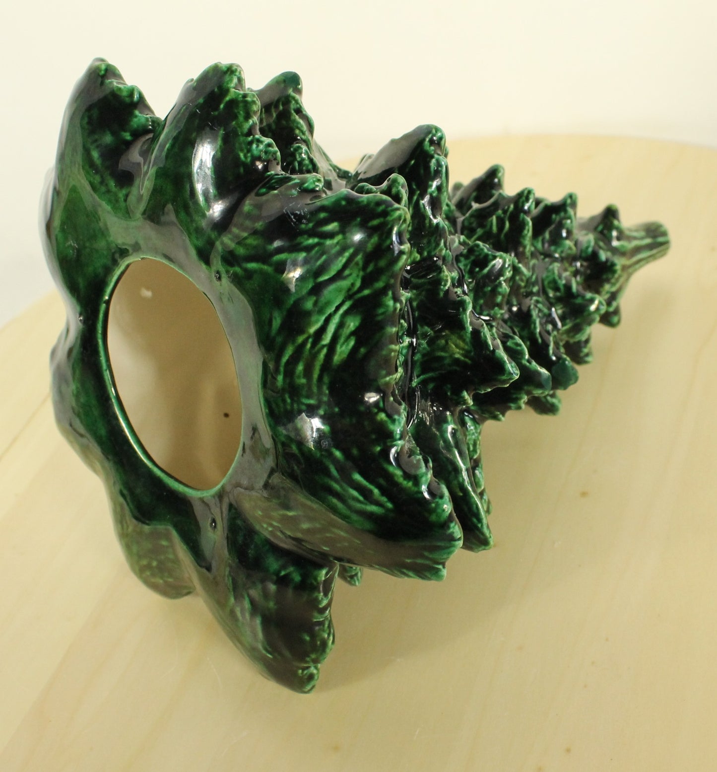 Vintage Ceramic Christmas Tree with 1979 Inscription (9.5 Inch)