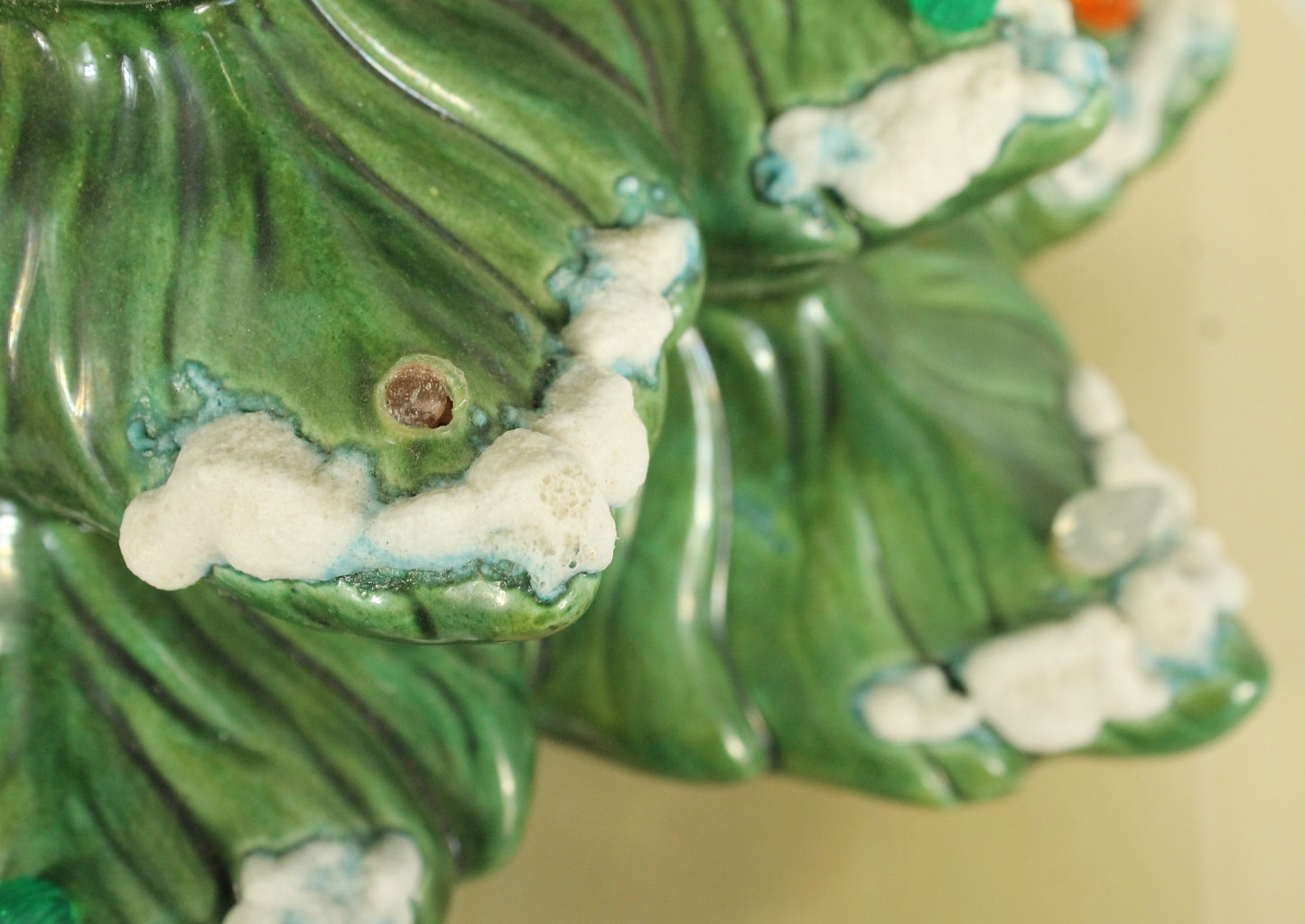 Large Vintage Flocked Ceramic Christmas Tree Top (14.5 Inch, Project Piece)