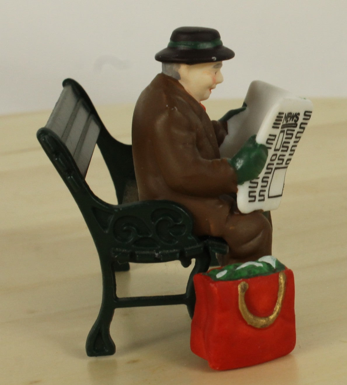 Old Man Reading the Times Dept.56 Figurine