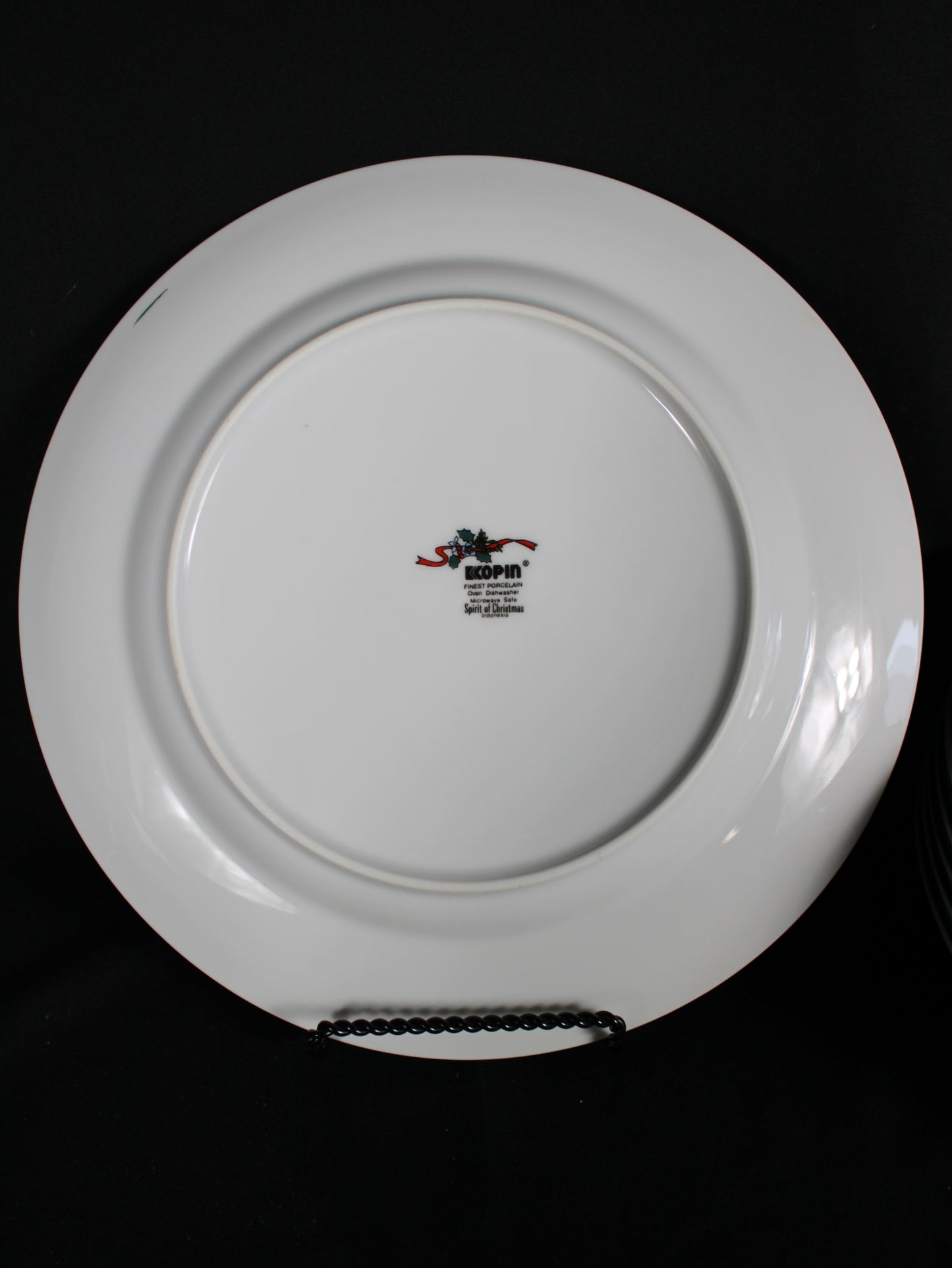 Christmas Ribbon and Holly Fine China Dinnerware Set of 38