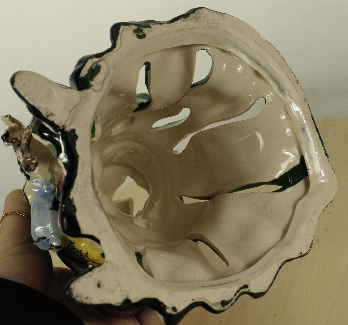 Blue Sky Clayworks by Heather Goldminc Ceramic Santa & Thatched Roof House Decorations