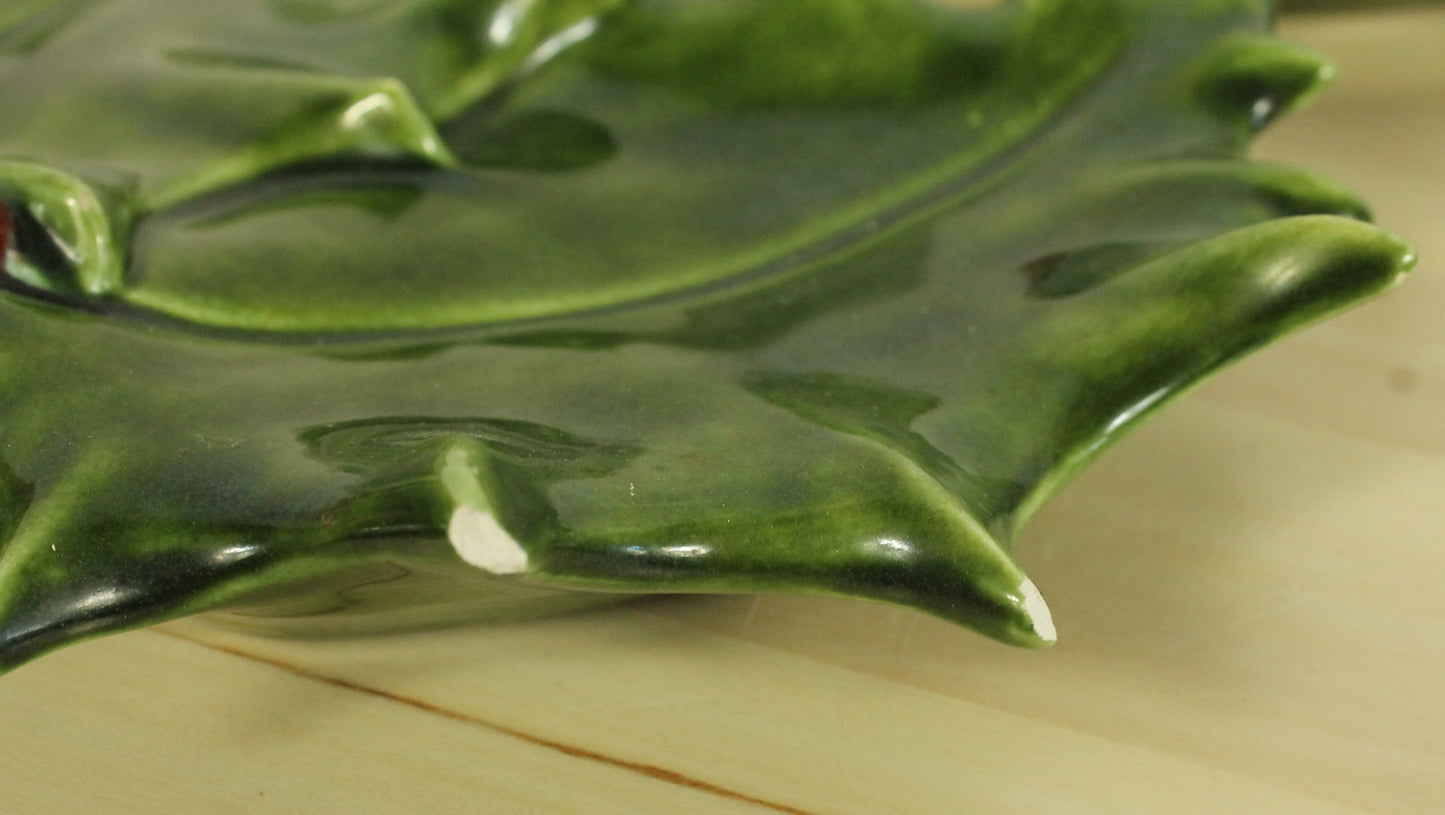 Vintage Jamar Holly Leaf Candy/Trinket Dish Set (Set of 2)