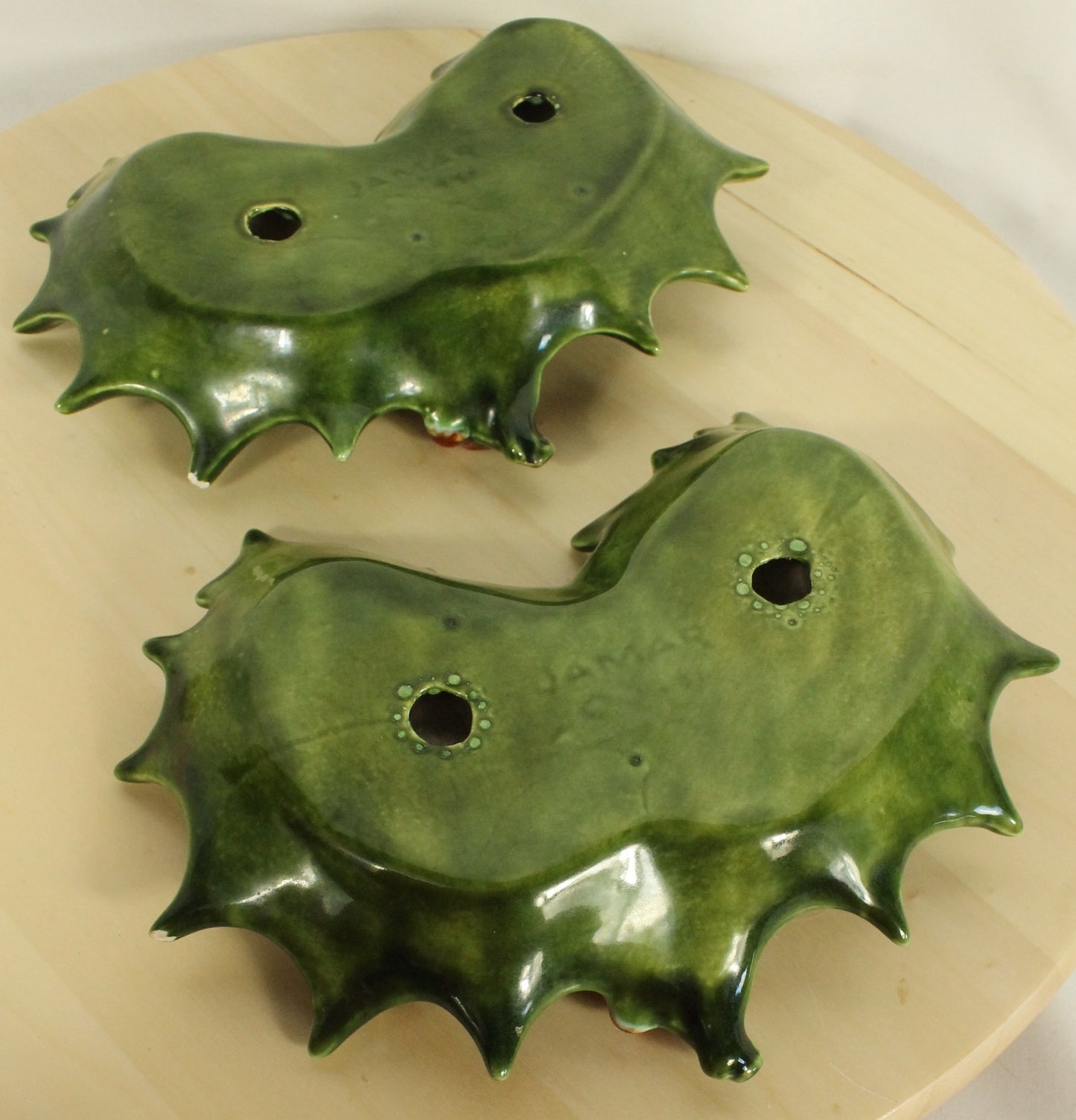 Vintage Jamar Holly Leaf Candy/Trinket Dish Set (Set of 2)