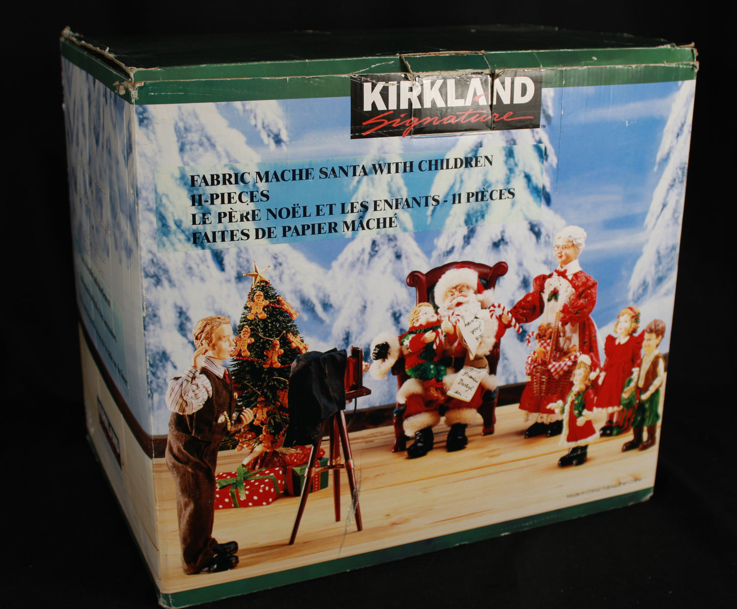 Heirloom Christmas Village: Kirkland Signature 11-Piece Fabric Mâché Santa Photo Scene