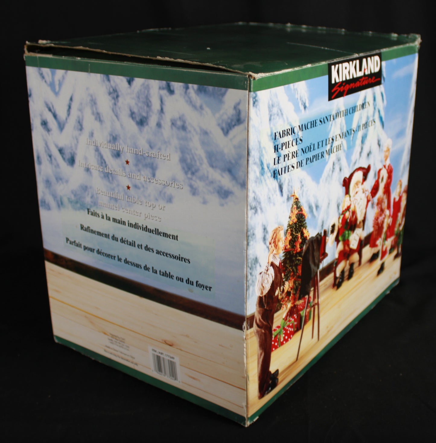 Heirloom Christmas Village: Kirkland Signature 11-Piece Fabric Mâché Santa Photo Scene