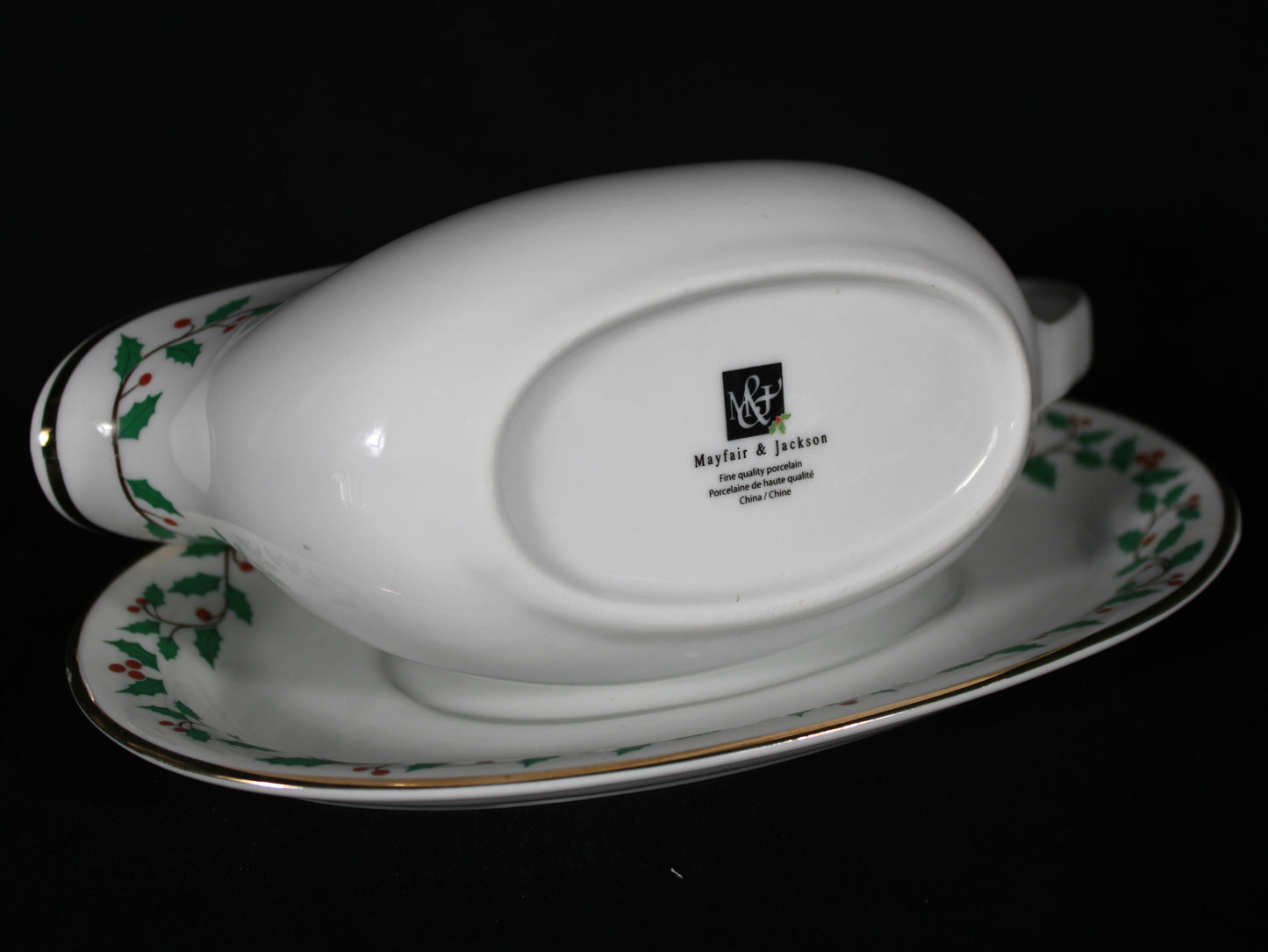 Elegant Christmas Holly Dinnerware and Flatware Set of 113 piece set