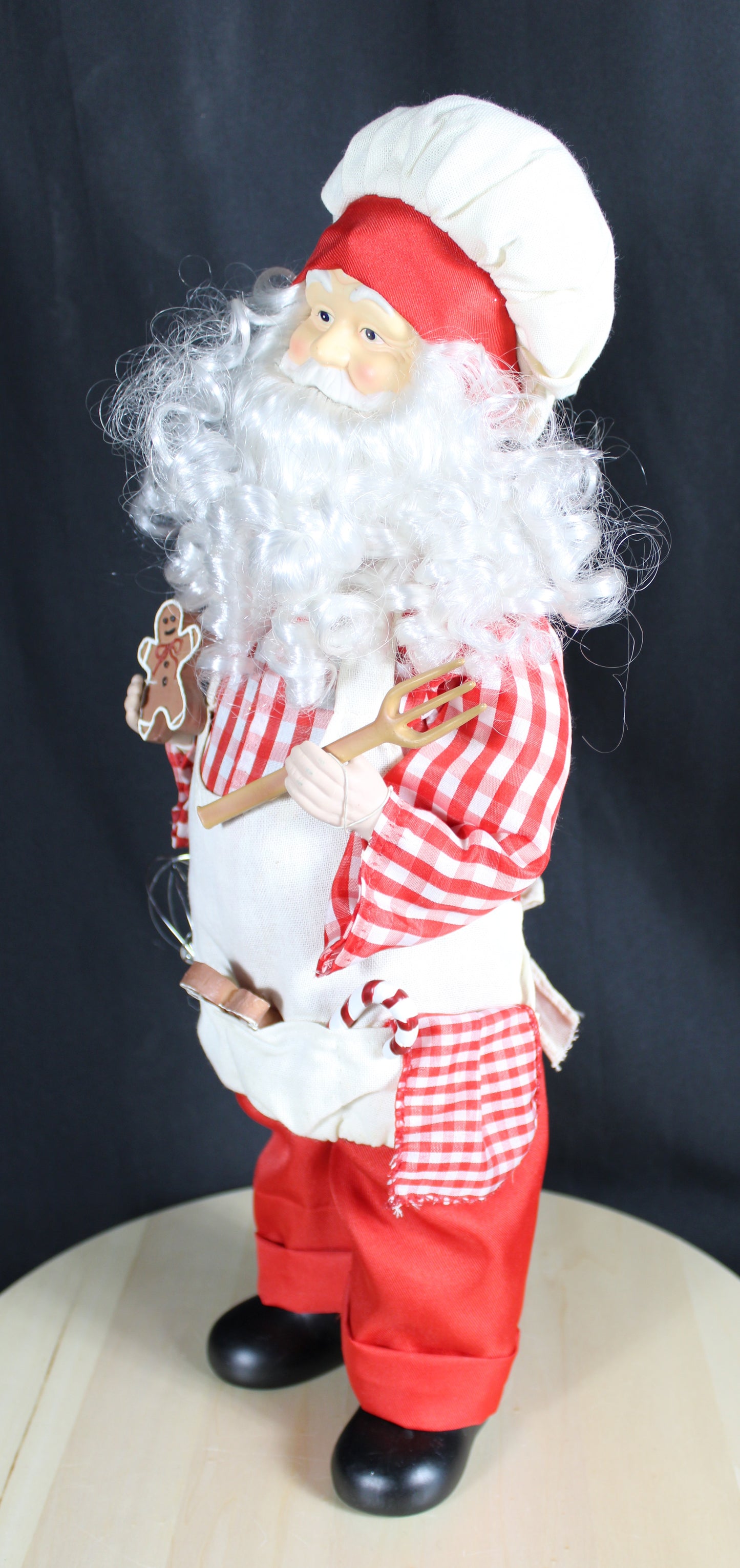 Gourmet Chef Santa Baker Christmas Figure Doll Decoration