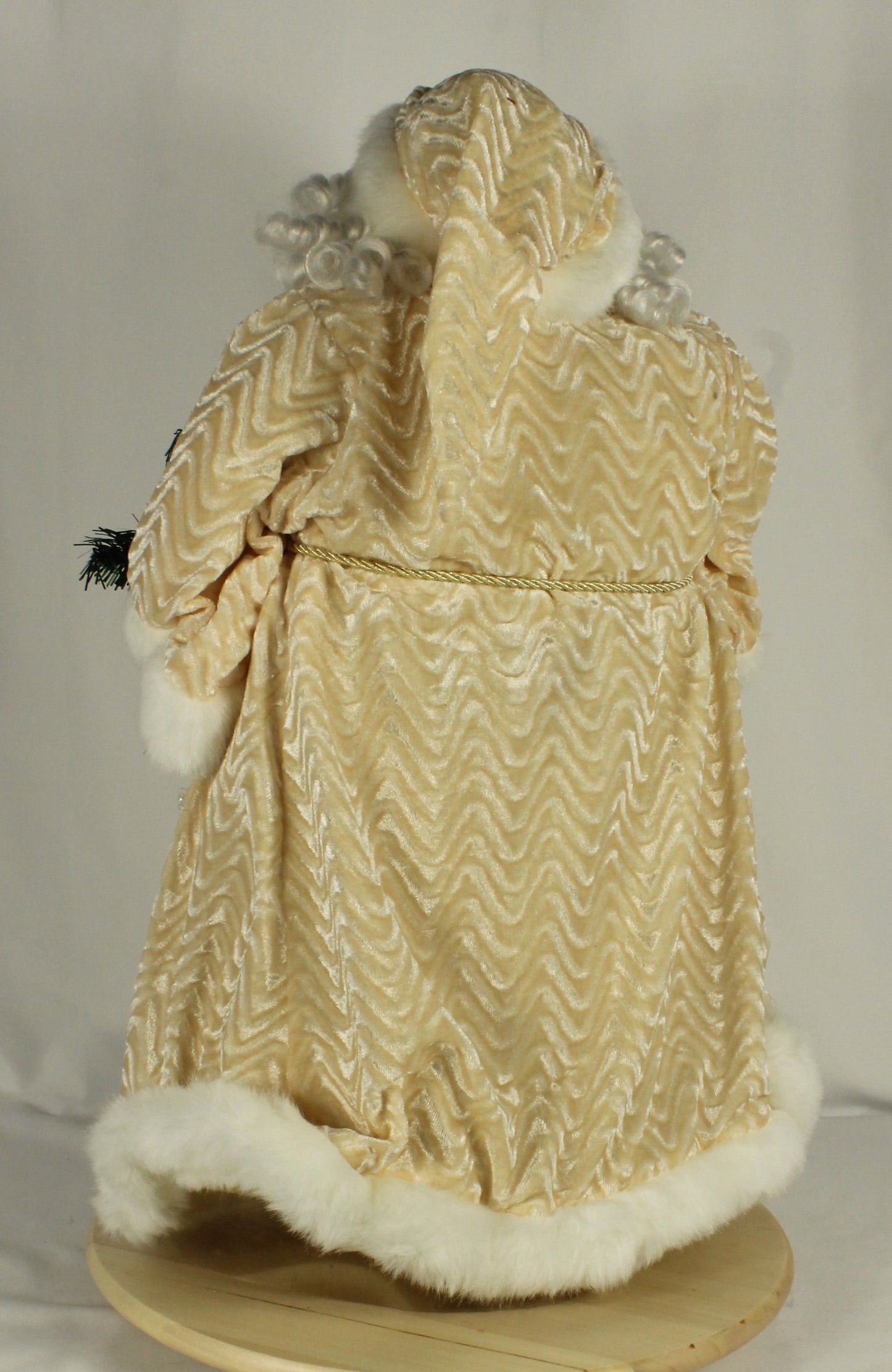Tall Santa Figure Dressed in White