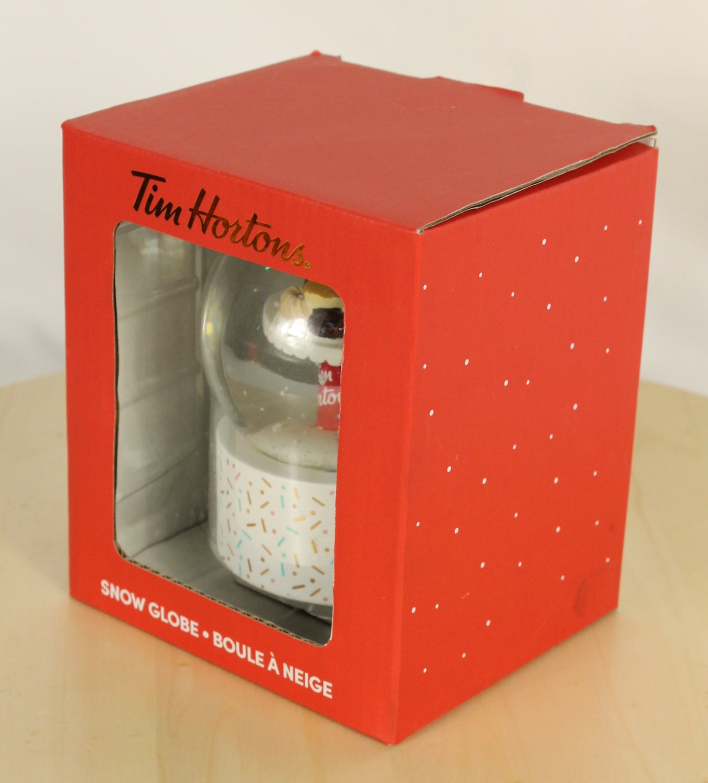 Tim Hortons "Cake Stand" Snow Globe