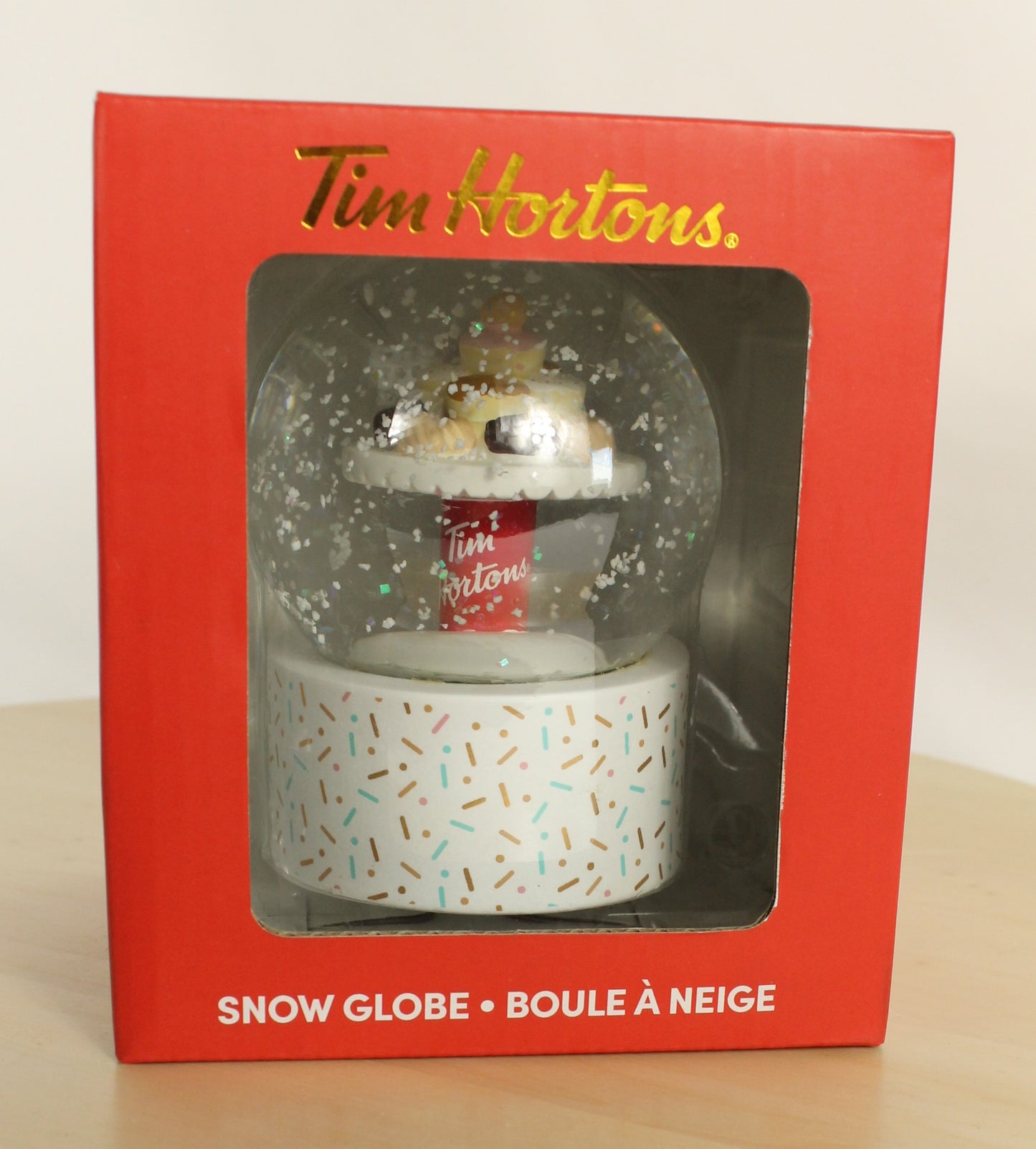 Tim Hortons "Cake Stand" Snow Globe