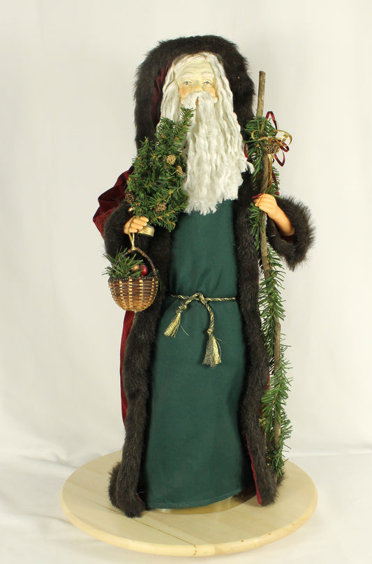 Father Christmas with Staff and Basket