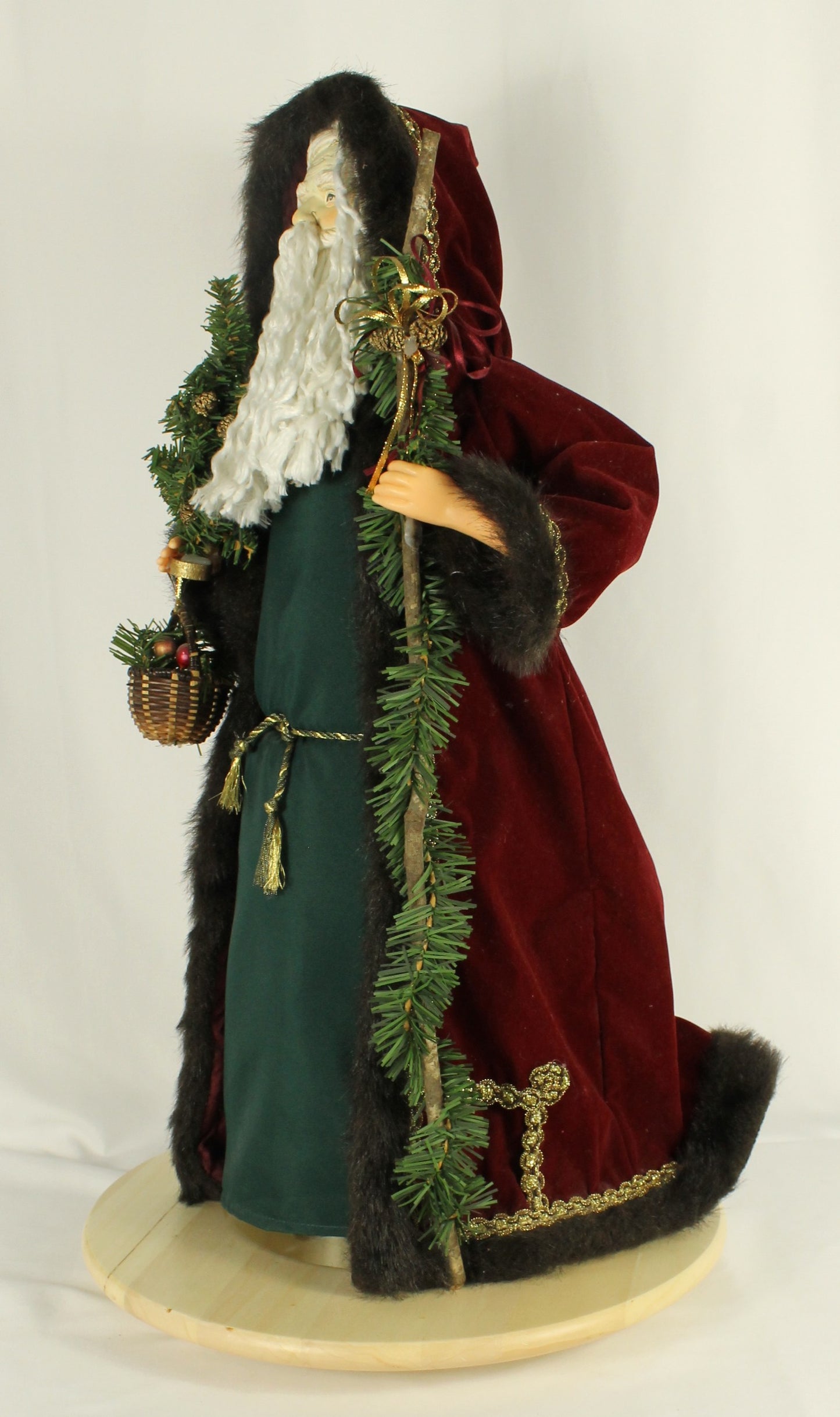 Father Christmas with Staff and Basket