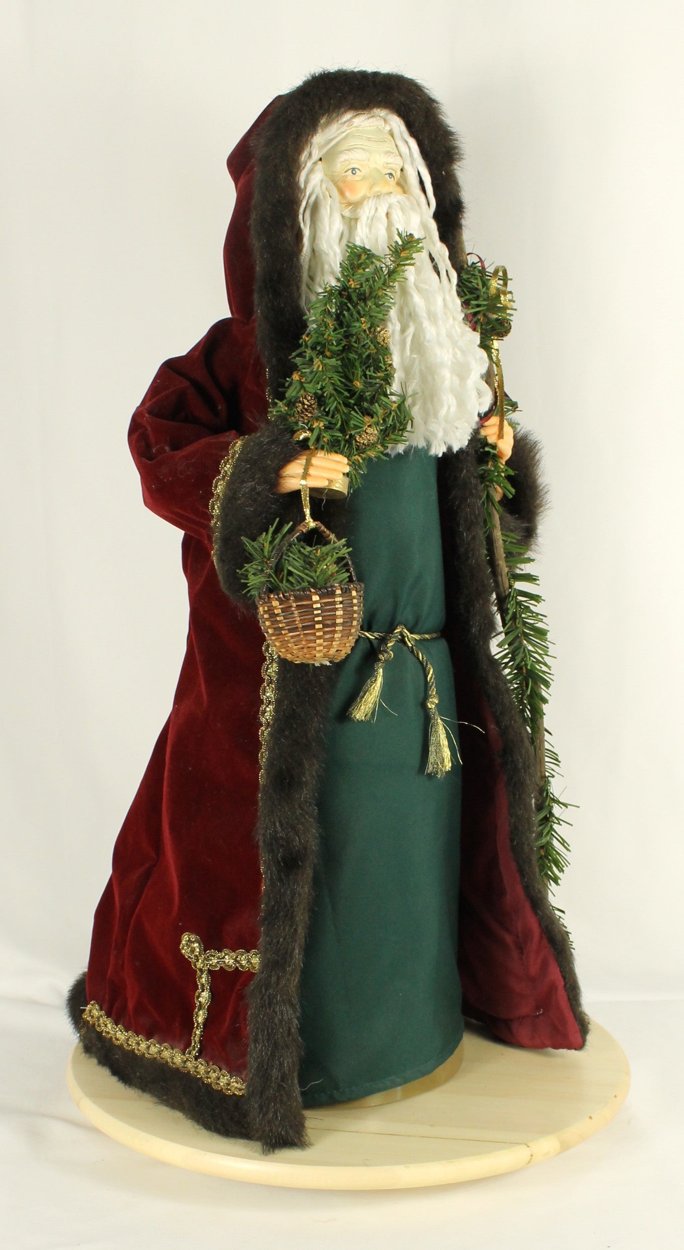 Father Christmas with Staff and Basket