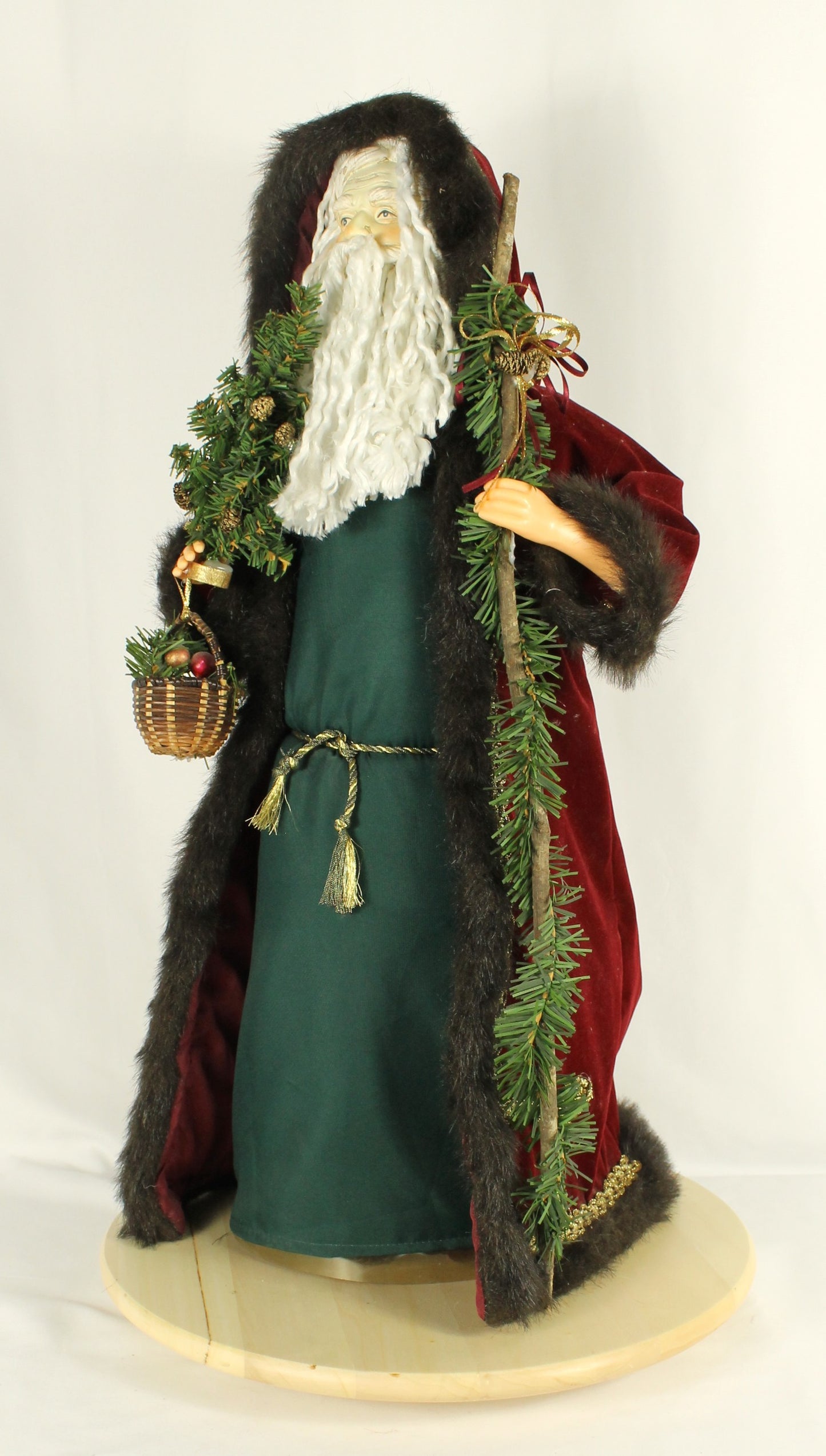 Father Christmas with Staff and Basket