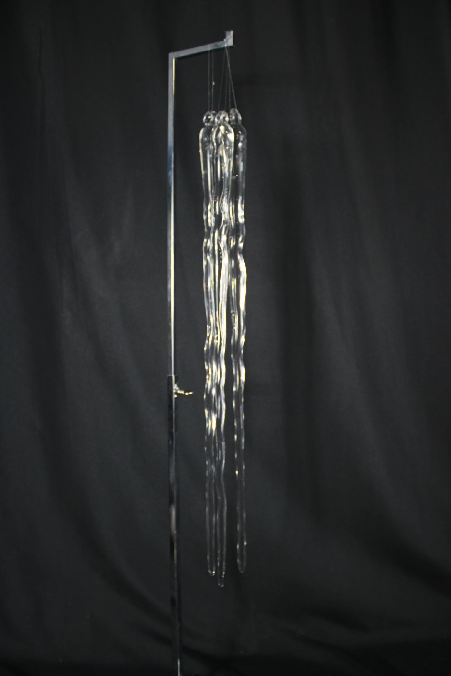 Sparkling Clear Hand-Blown Glass Icicle Ornaments (Set of 3)