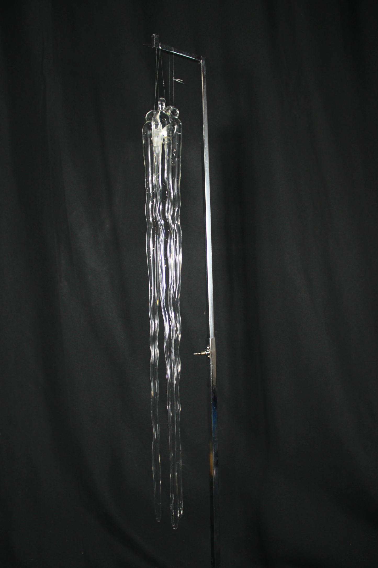 Sparkling Clear Hand-Blown Glass Icicle Ornaments (Set of 3)