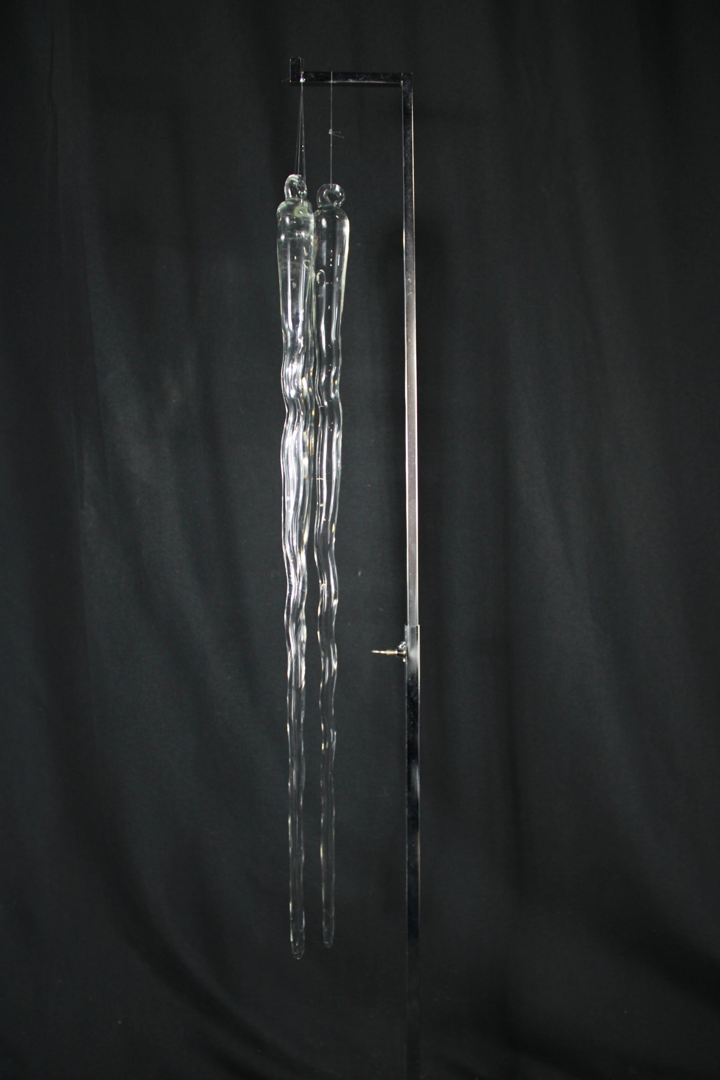 Sparkling Clear Hand-Blown Glass Icicle Ornaments (Set of 3)