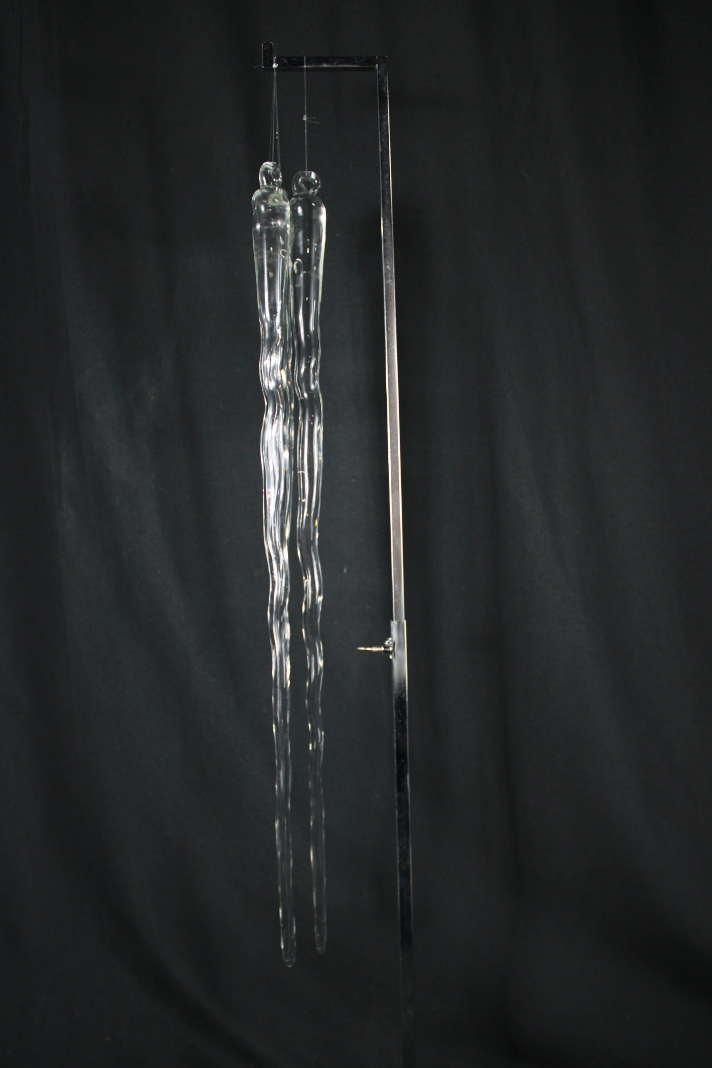 Sparkling Clear Hand-Blown Glass Icicle Ornaments (Set of 3)