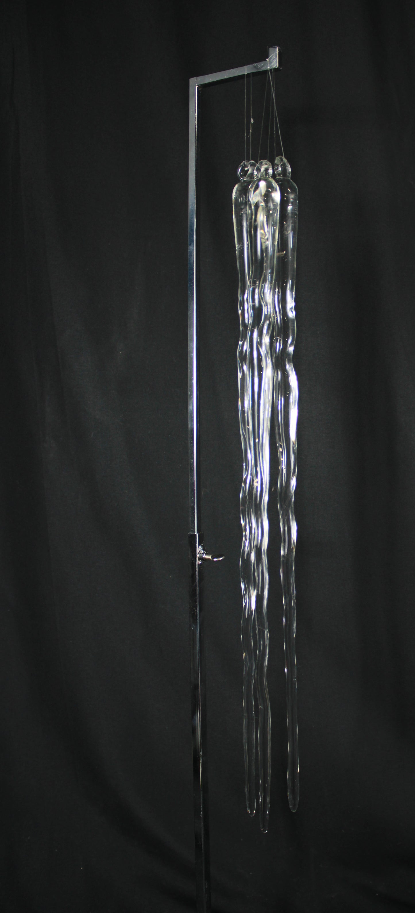 Sparkling Clear Hand-Blown Glass Icicle Ornaments (Set of 3)