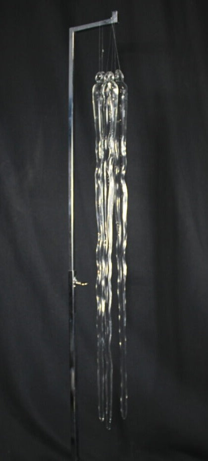 Sparkling Clear Hand-Blown Glass Icicle Ornaments (Set of 3)