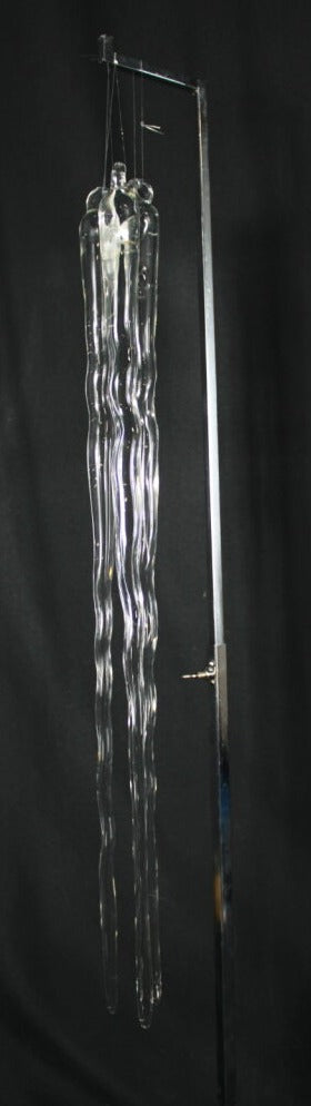 Sparkling Clear Hand-Blown Glass Icicle Ornaments (Set of 3)
