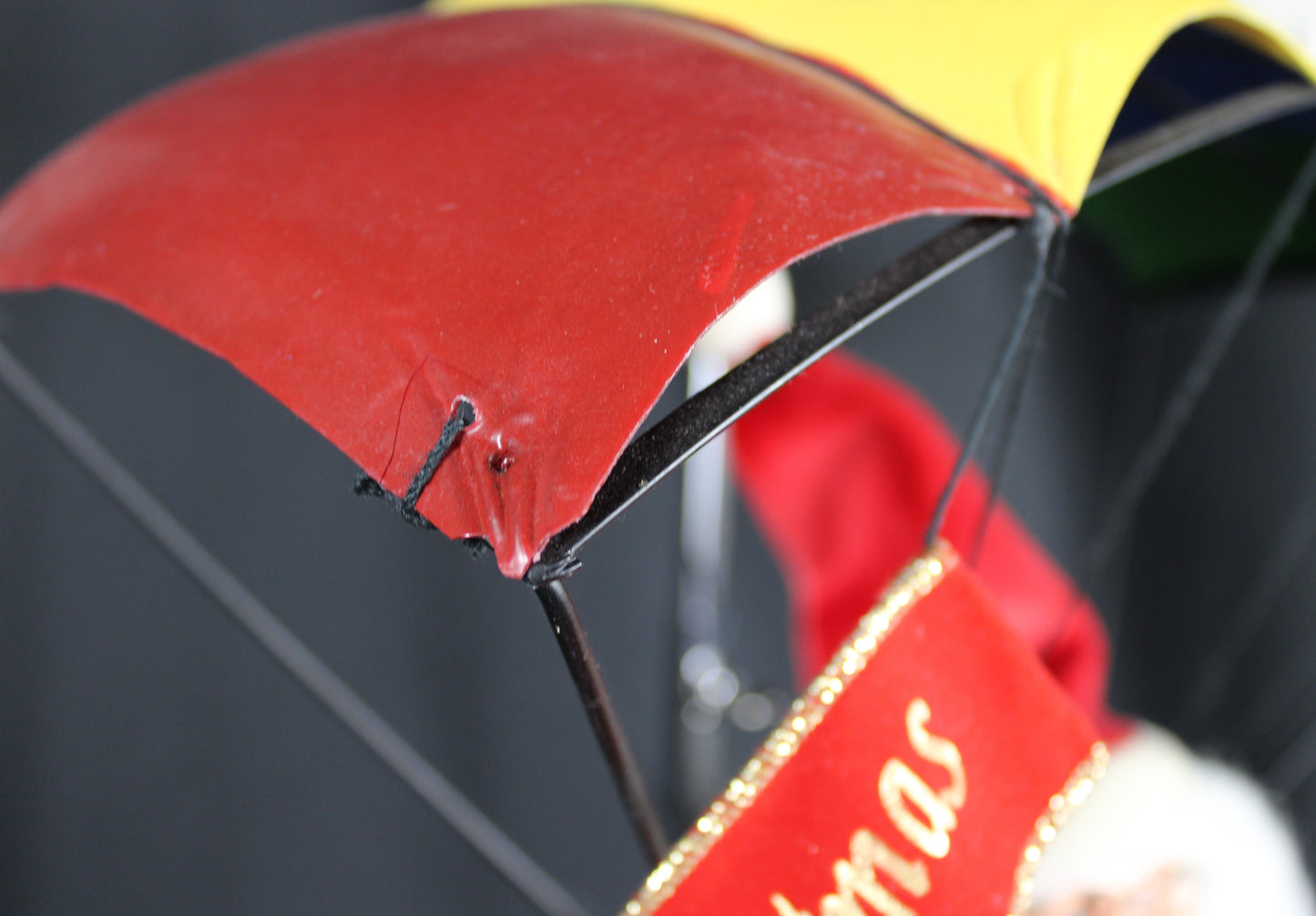 Musical Parachute Santa Mobile with Multi-Colored Canopy