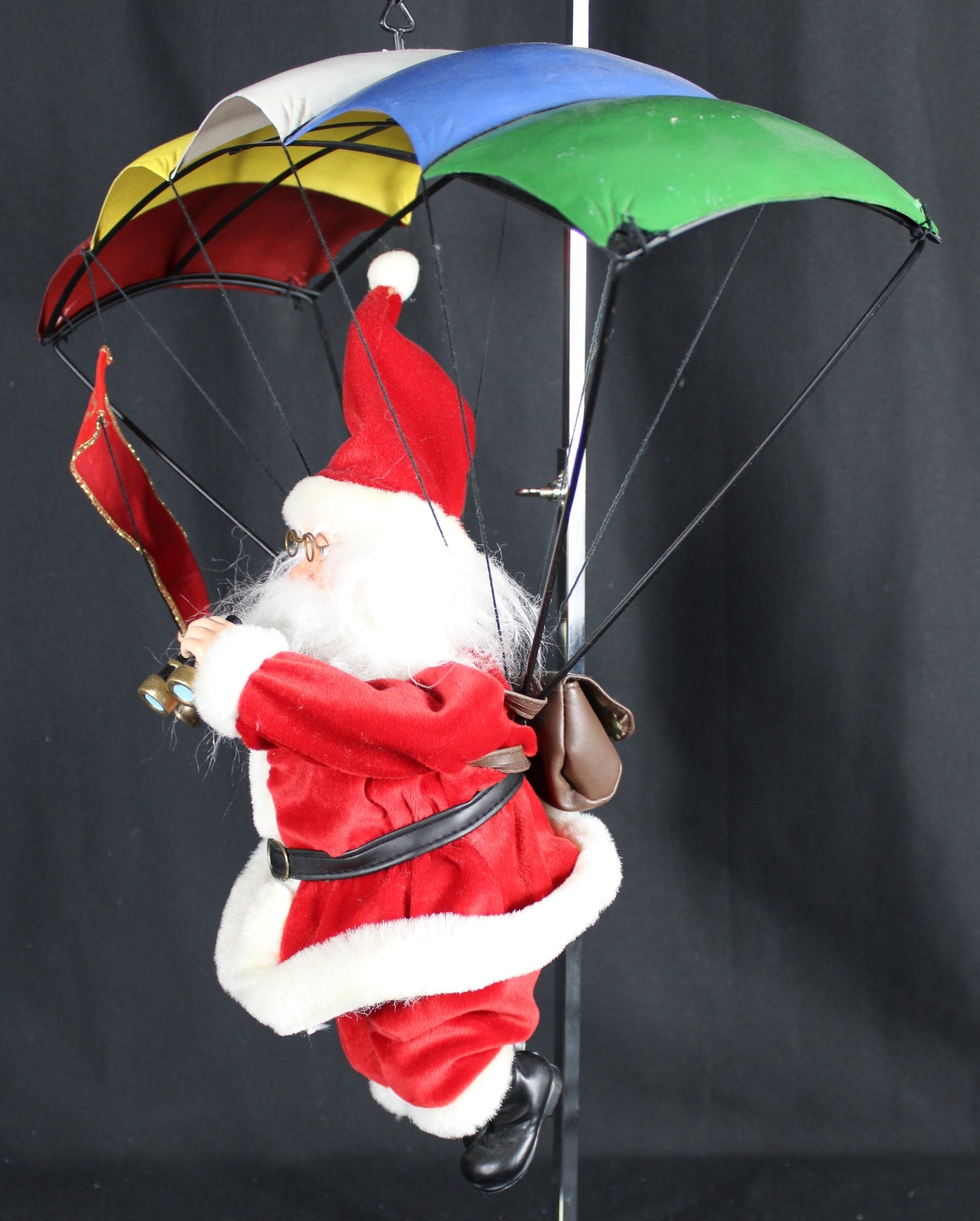 Musical Parachute Santa Mobile with Multi-Colored Canopy