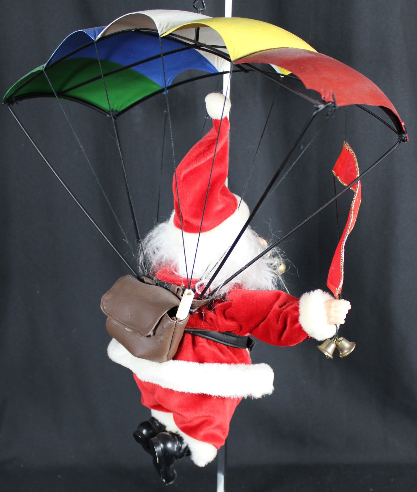 Musical Parachute Santa Mobile with Multi-Colored Canopy