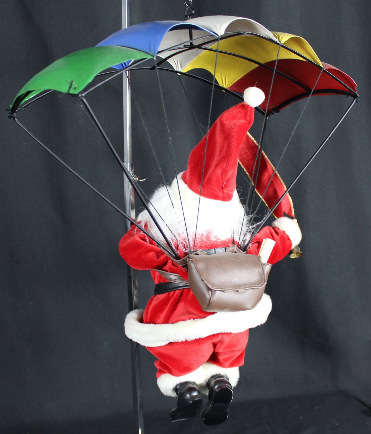 Musical Parachute Santa Mobile with Multi-Colored Canopy