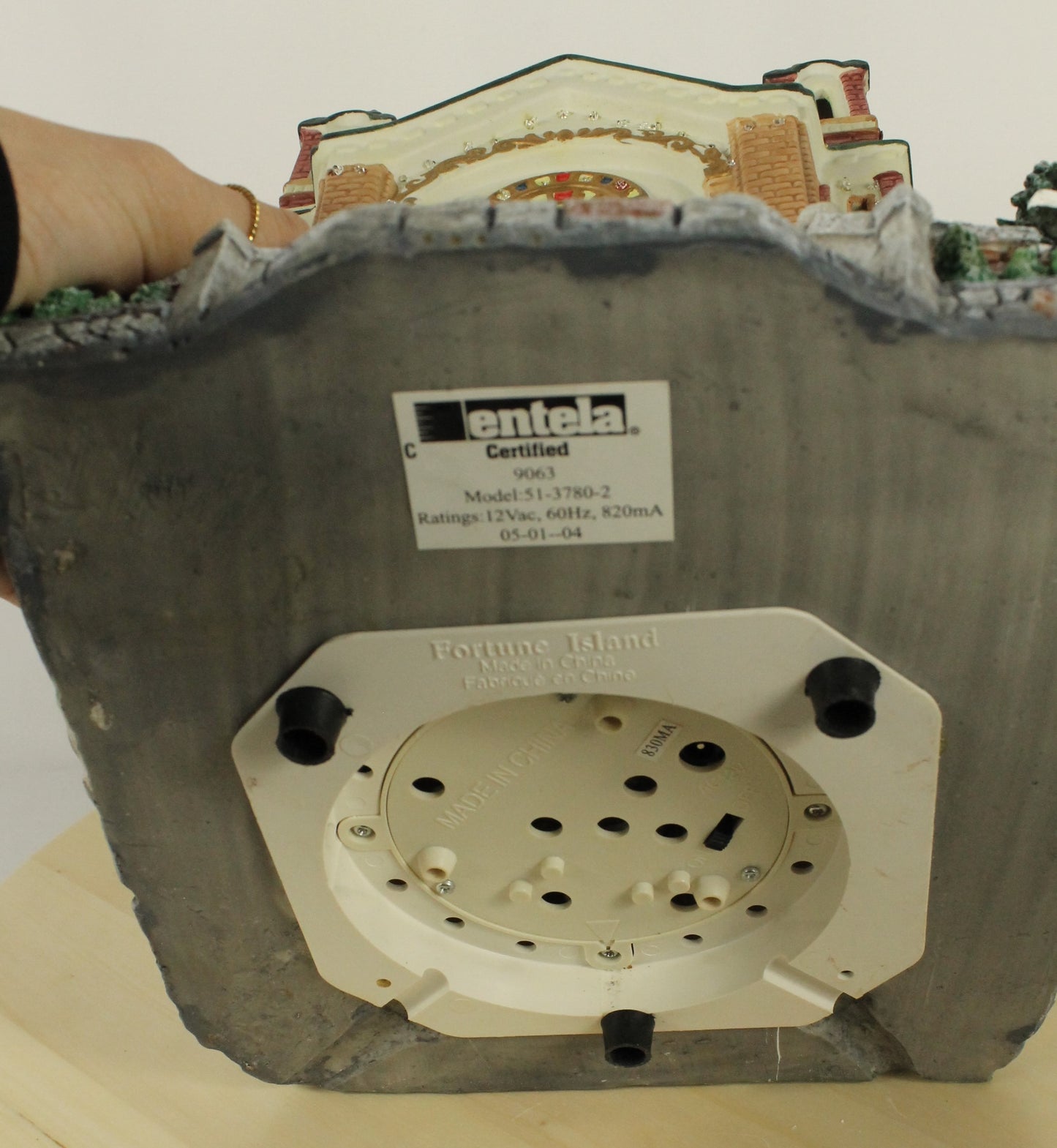 Fortune Island Lighted Fiber Optic Church Christmas Village Building, Model 51-3780-2